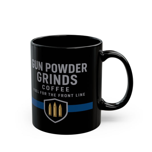 Gun Powder Grinds Coffee Mug — 'Fuel for the Front Line'