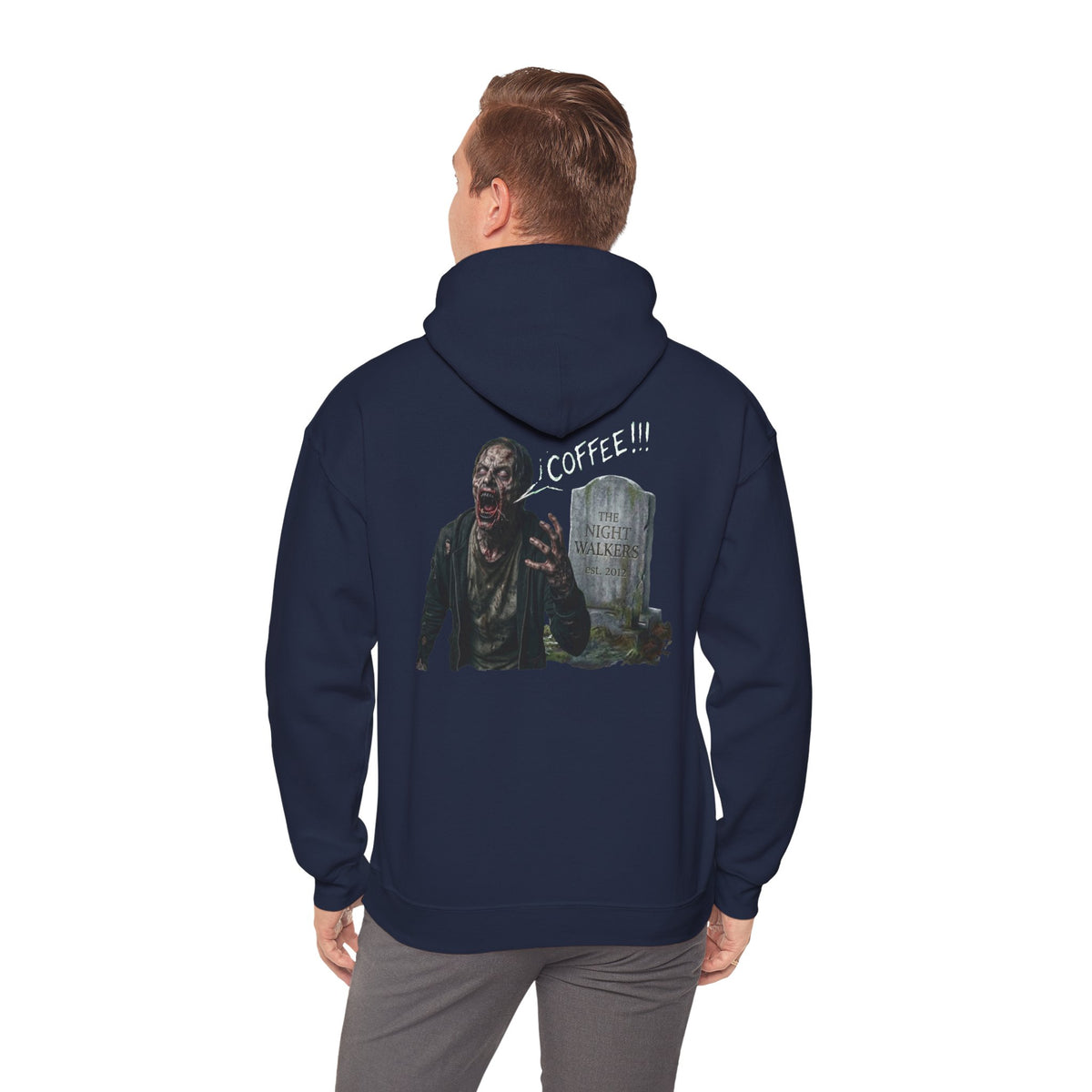 Coffee Zombie Hoodie with Chest Logo