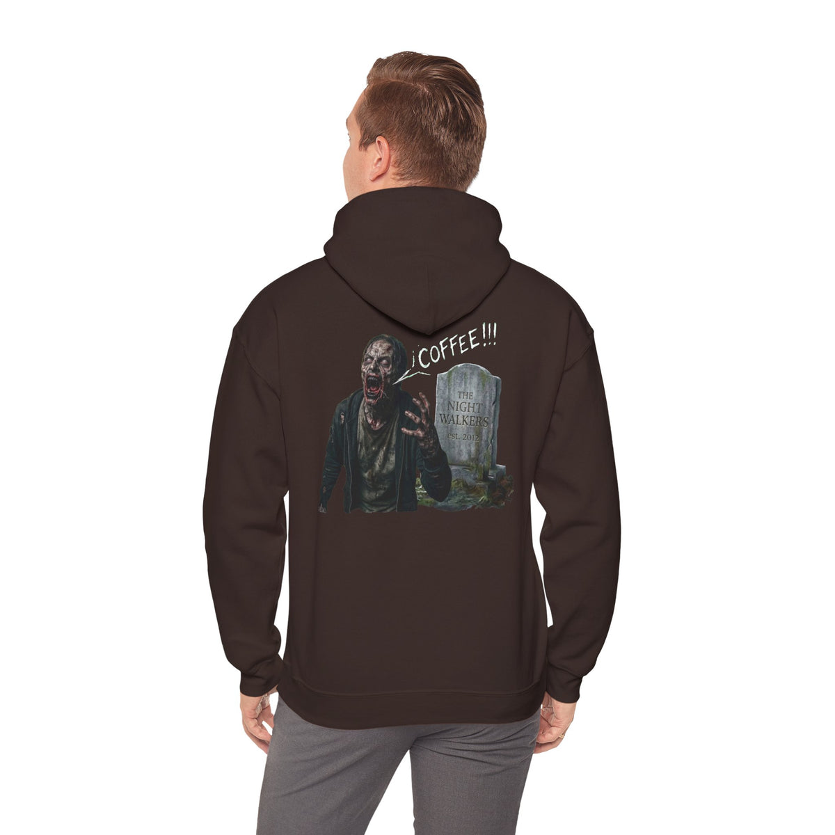 Coffee Zombie Hoodie with Chest Logo