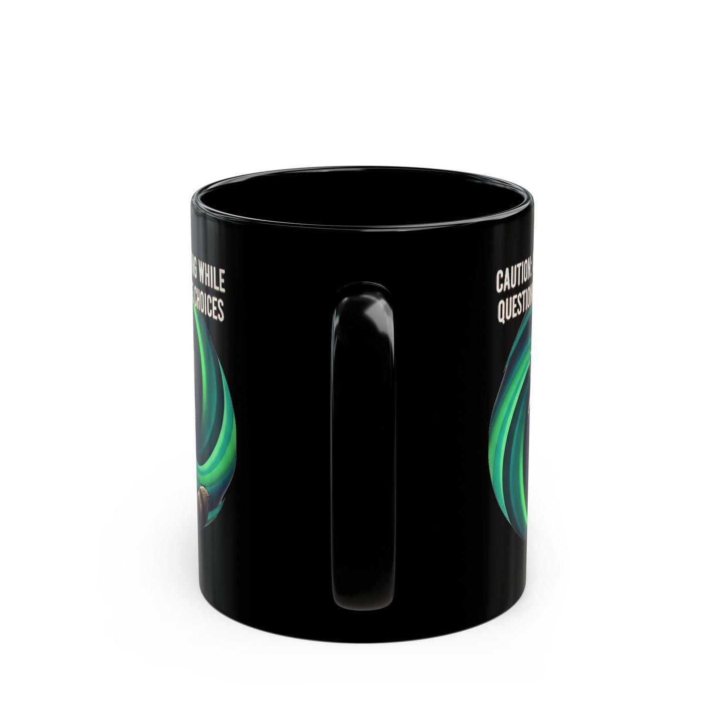 Cafeinándome mientras cuestiono mis decisiones de vida - Taza de café de mapache adorable (325ml/444ml)