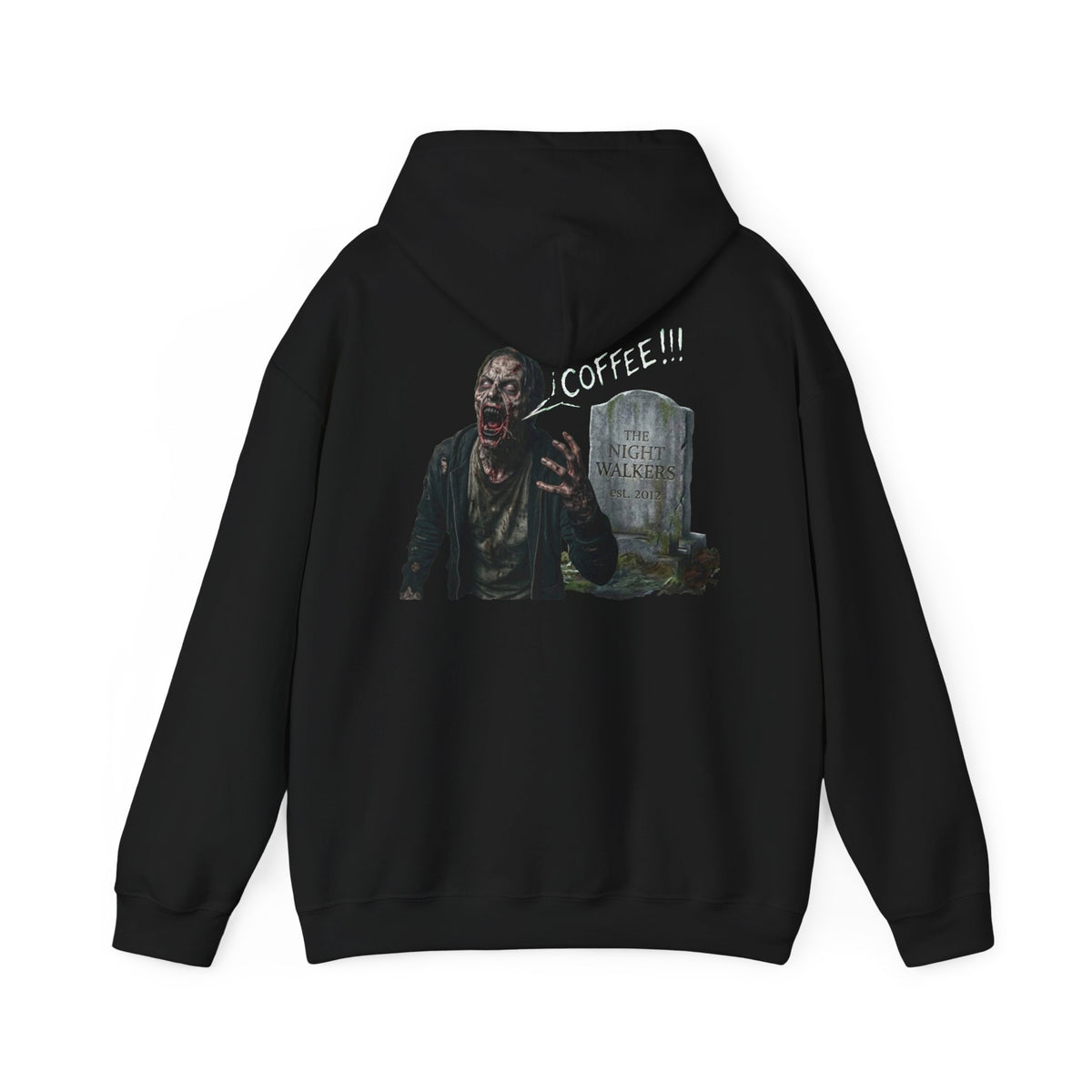Coffee Zombie Hoodie with Chest Logo