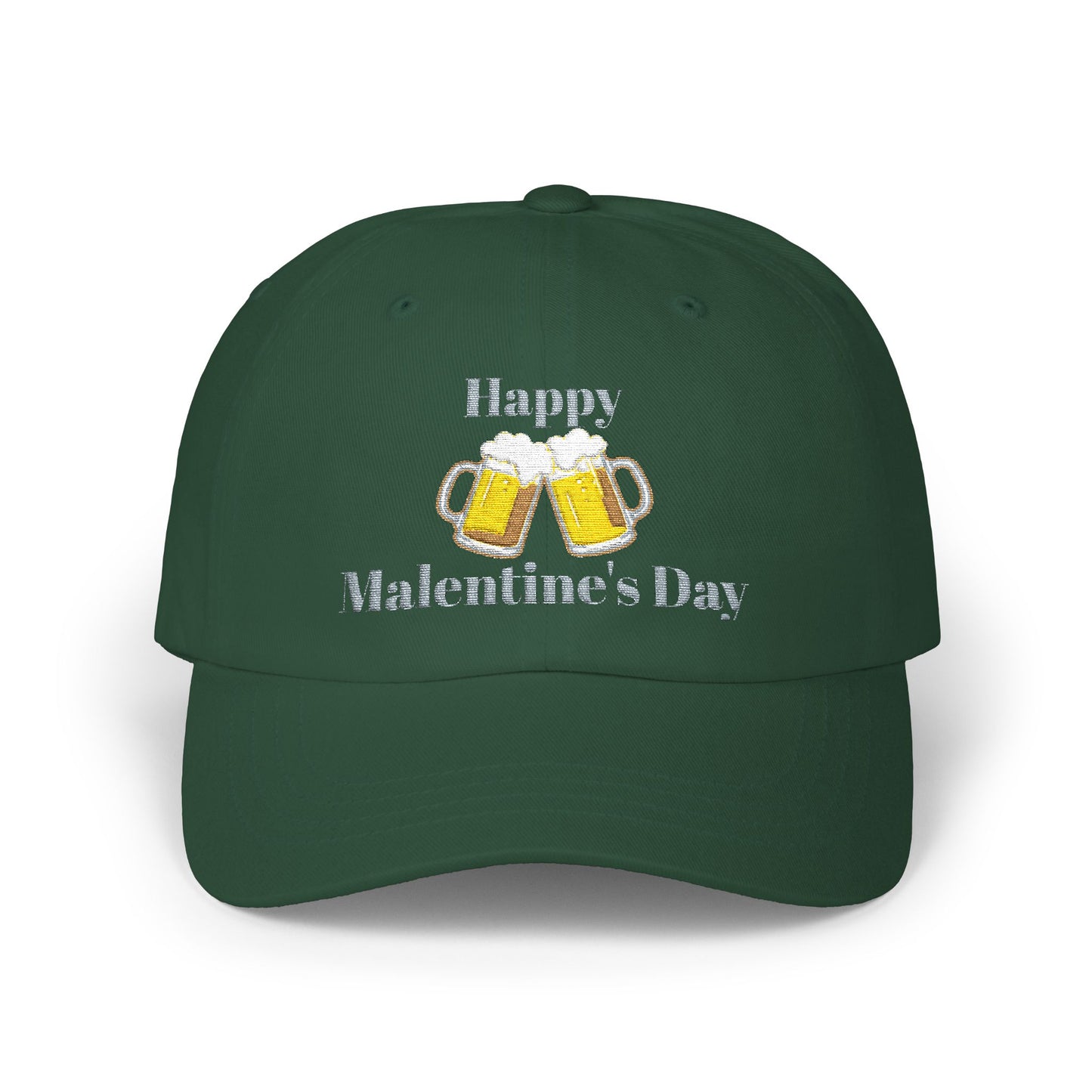 Happy Malentine's Day Beer Cheers Hat (Valentine’s Day Novelty) dark