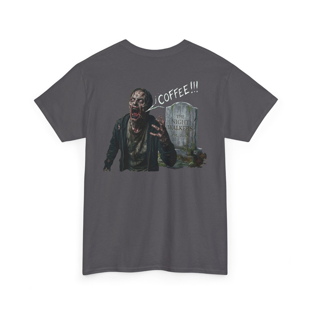 Zombie Coffee Tee with Pocket Logo