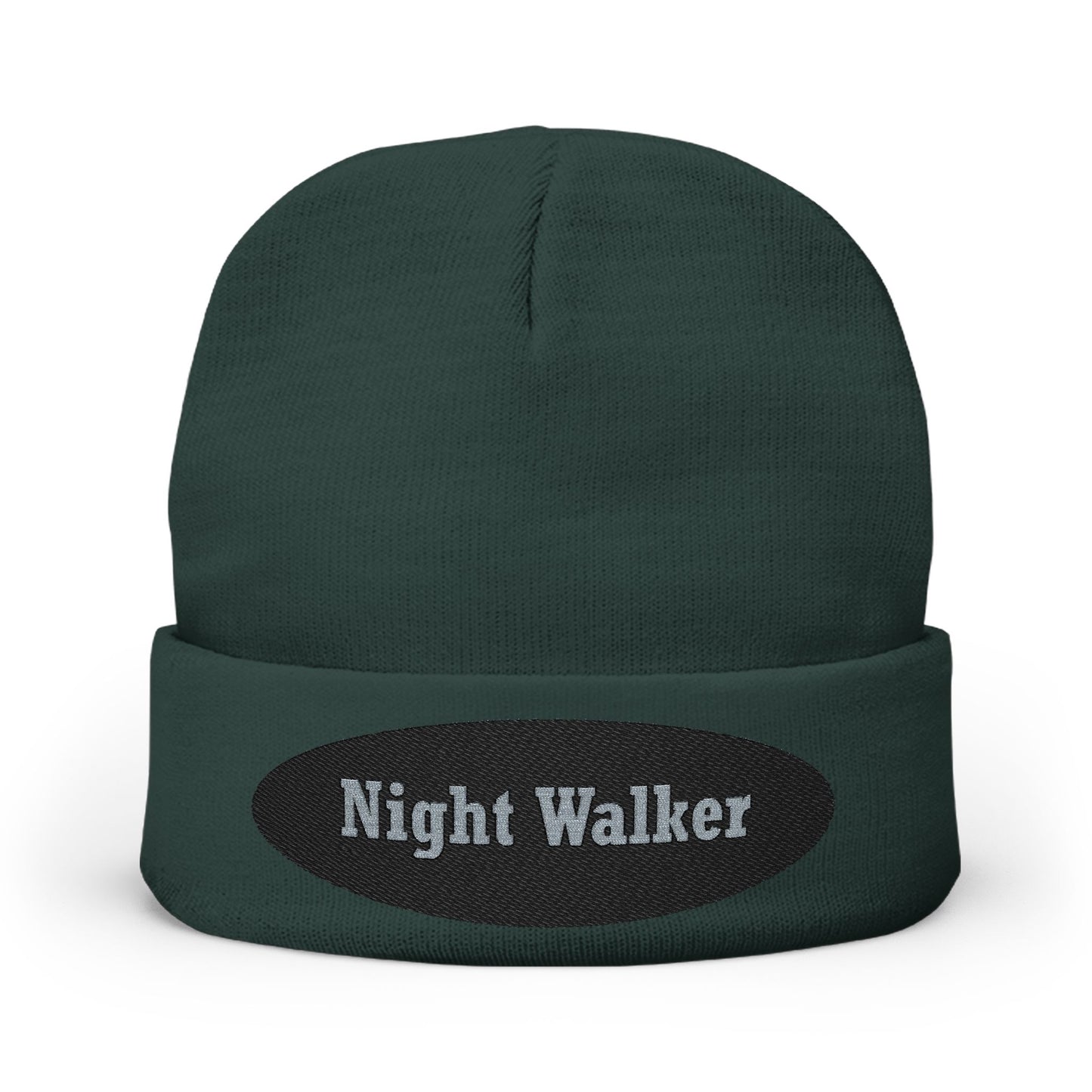 Night Walker Embroidered Knit Beanie
