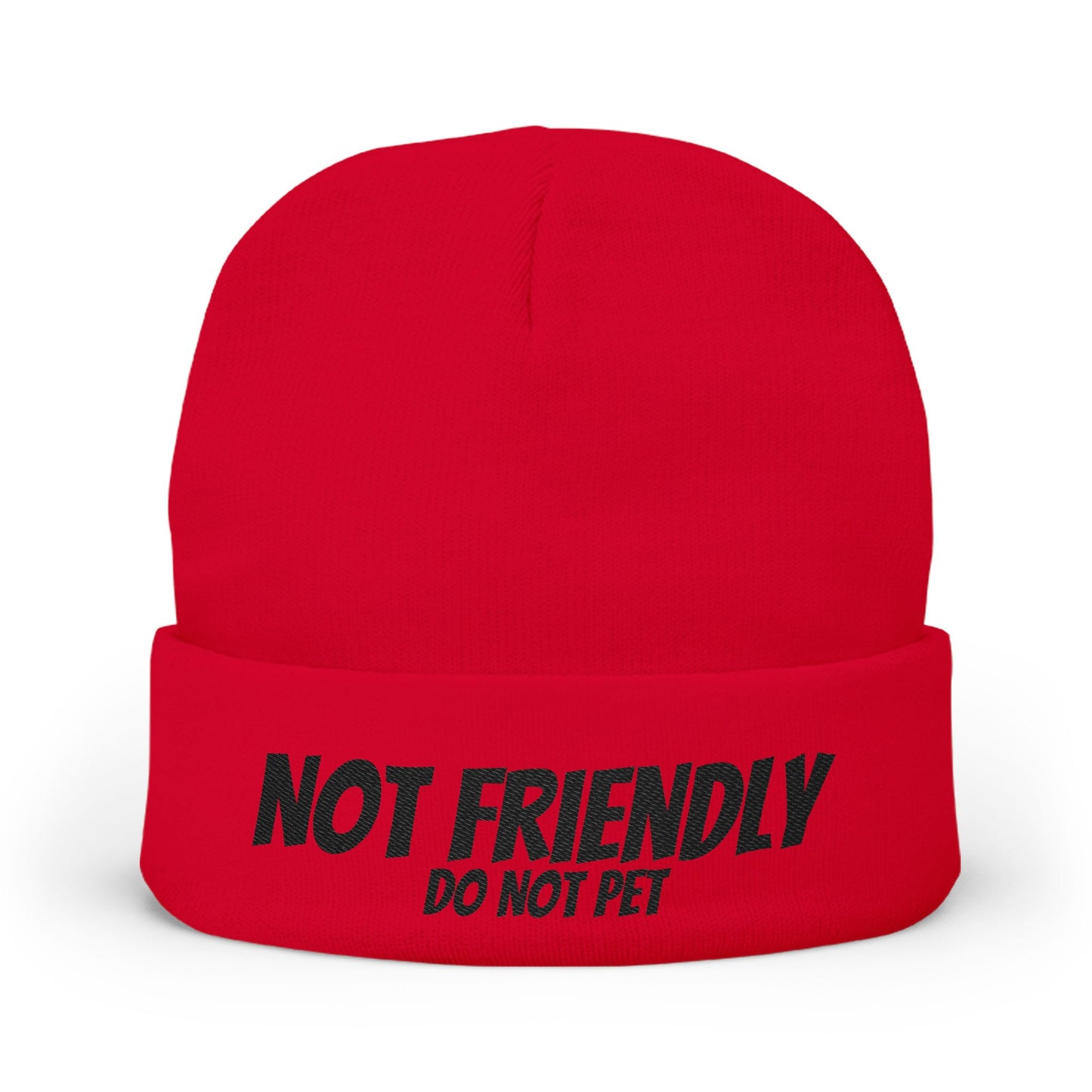 Not Friendly - Knit Beanie (Embroidery)