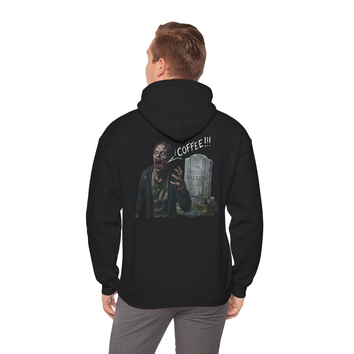 Coffee Zombie Hoodie with Pocket Logo