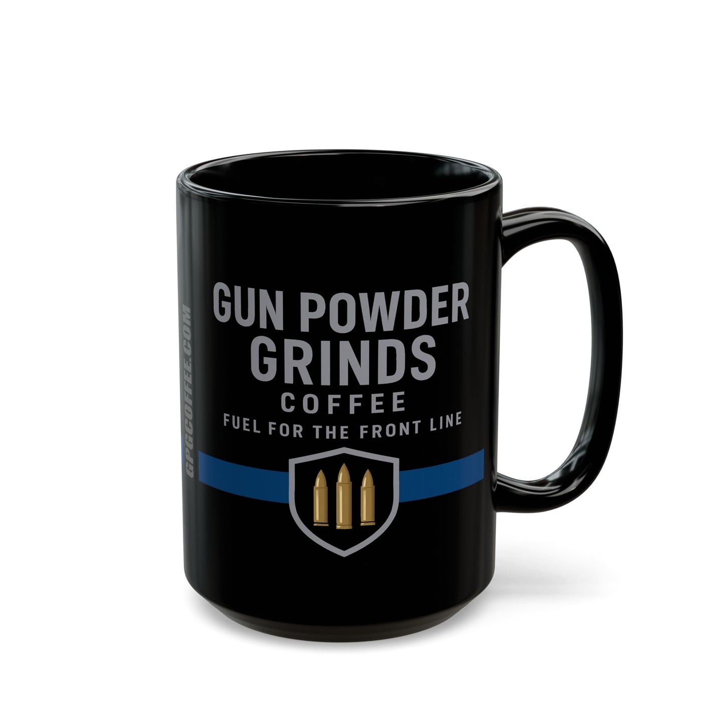 Gun Powder Grinds Coffee Mug — 'Fuel for the Front Line'