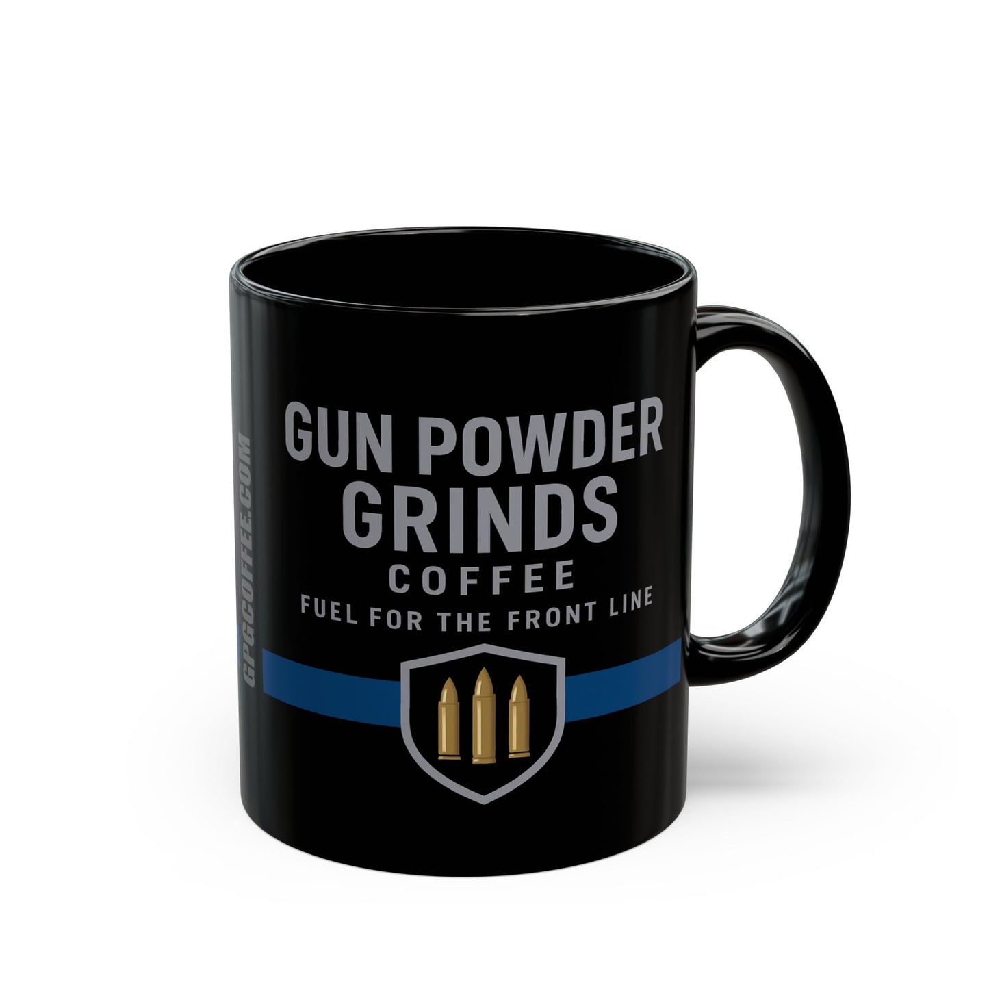 Gun Powder Grinds Coffee Mug — 'Fuel for the Front Line'