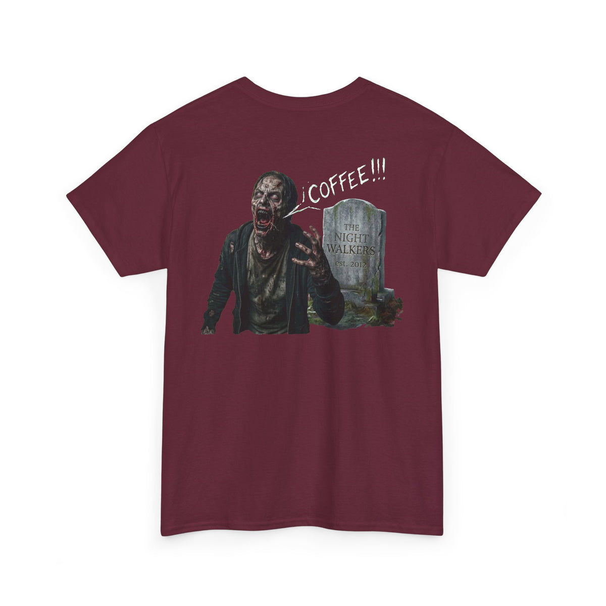 Zombie Coffee Tee with Pocket Logo