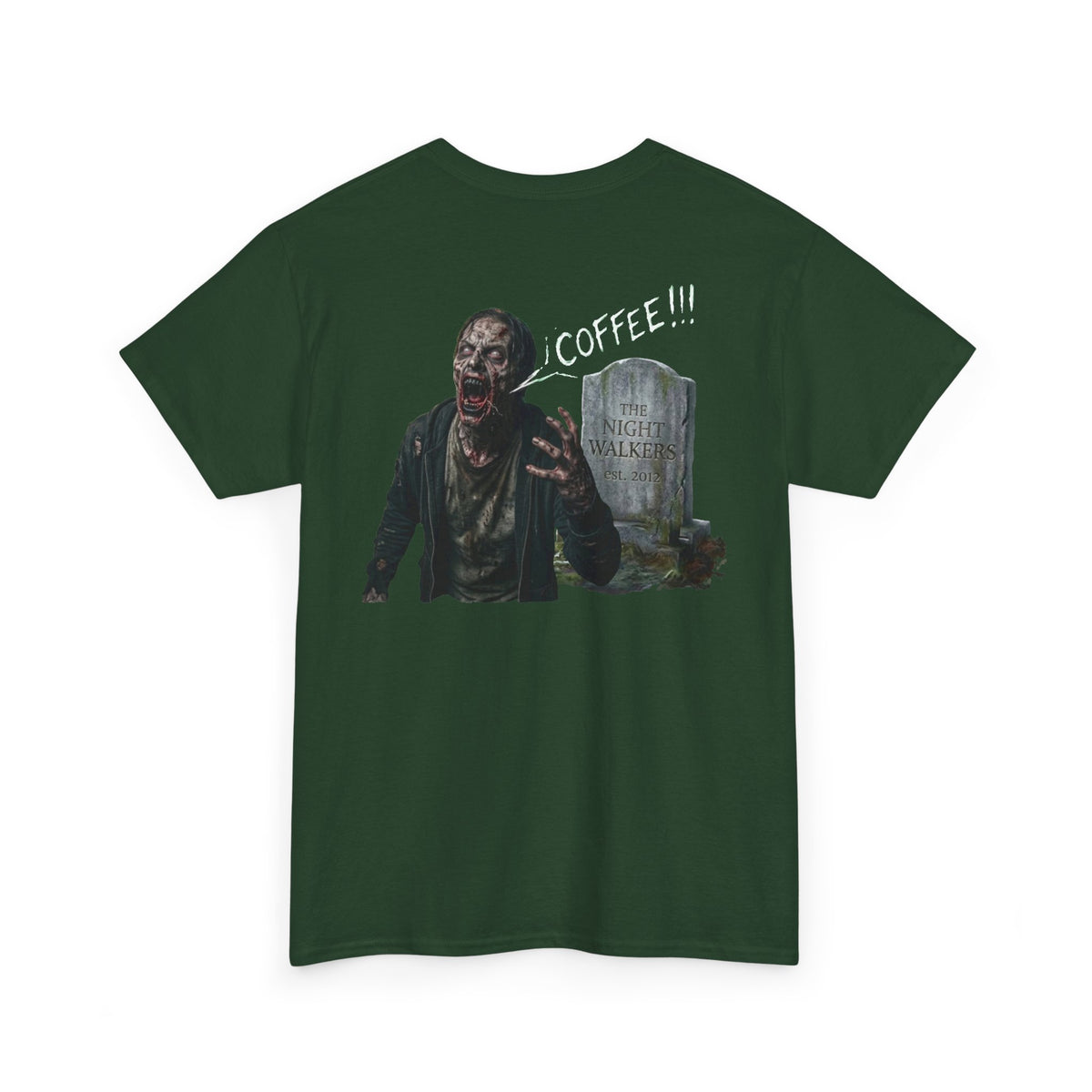 Zombie Coffee Tee with Pocket Logo