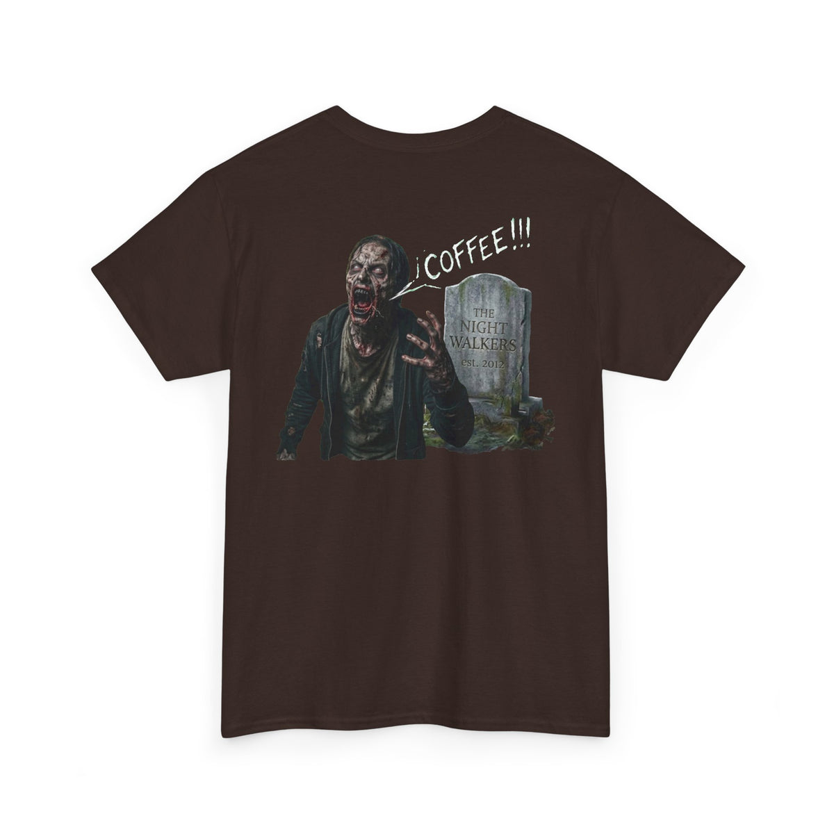 Zombie Coffee Tee with Chest Logo
