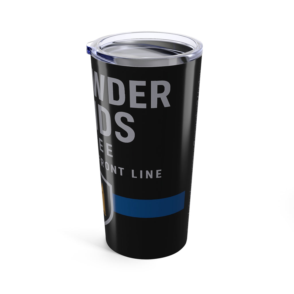 20oz Coffee Tumbler — "Gun Powder Grinds Coffee" Travel Mug