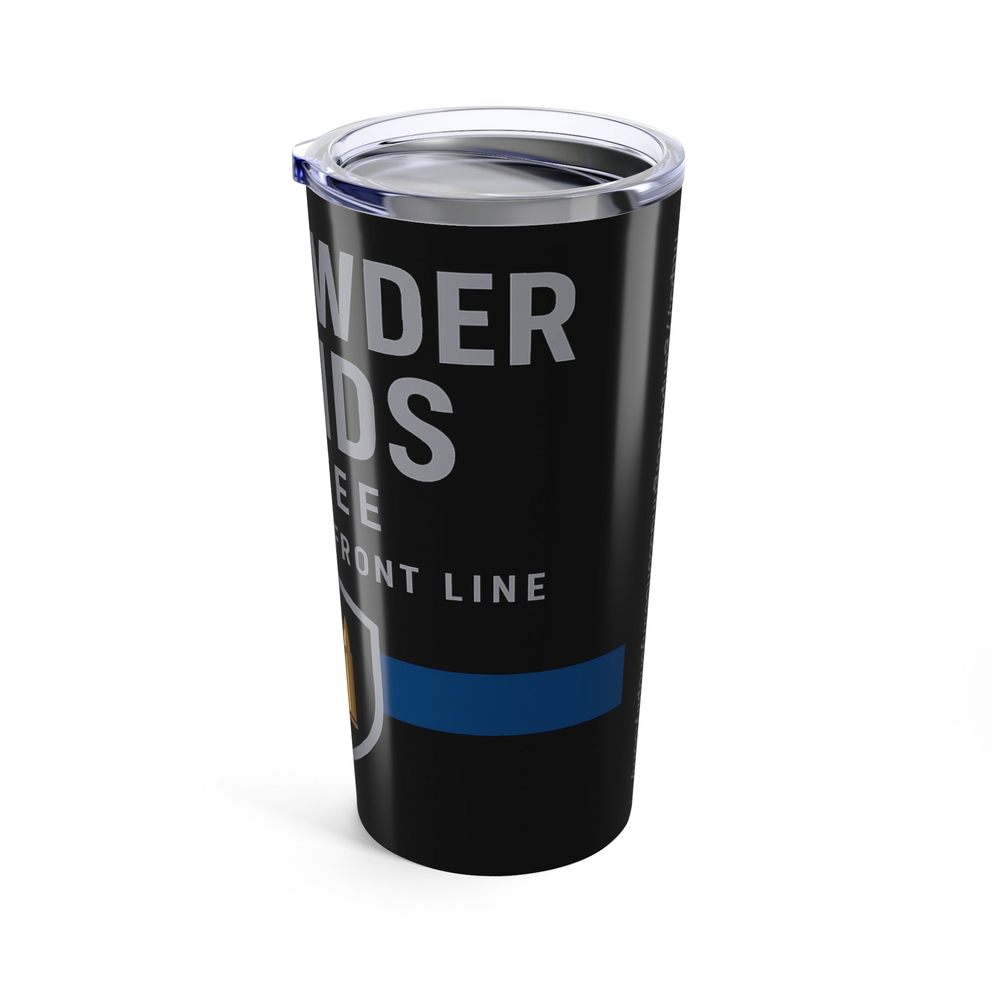 20oz Coffee Tumbler — "Gun Powder Grinds Coffee" Travel Mug