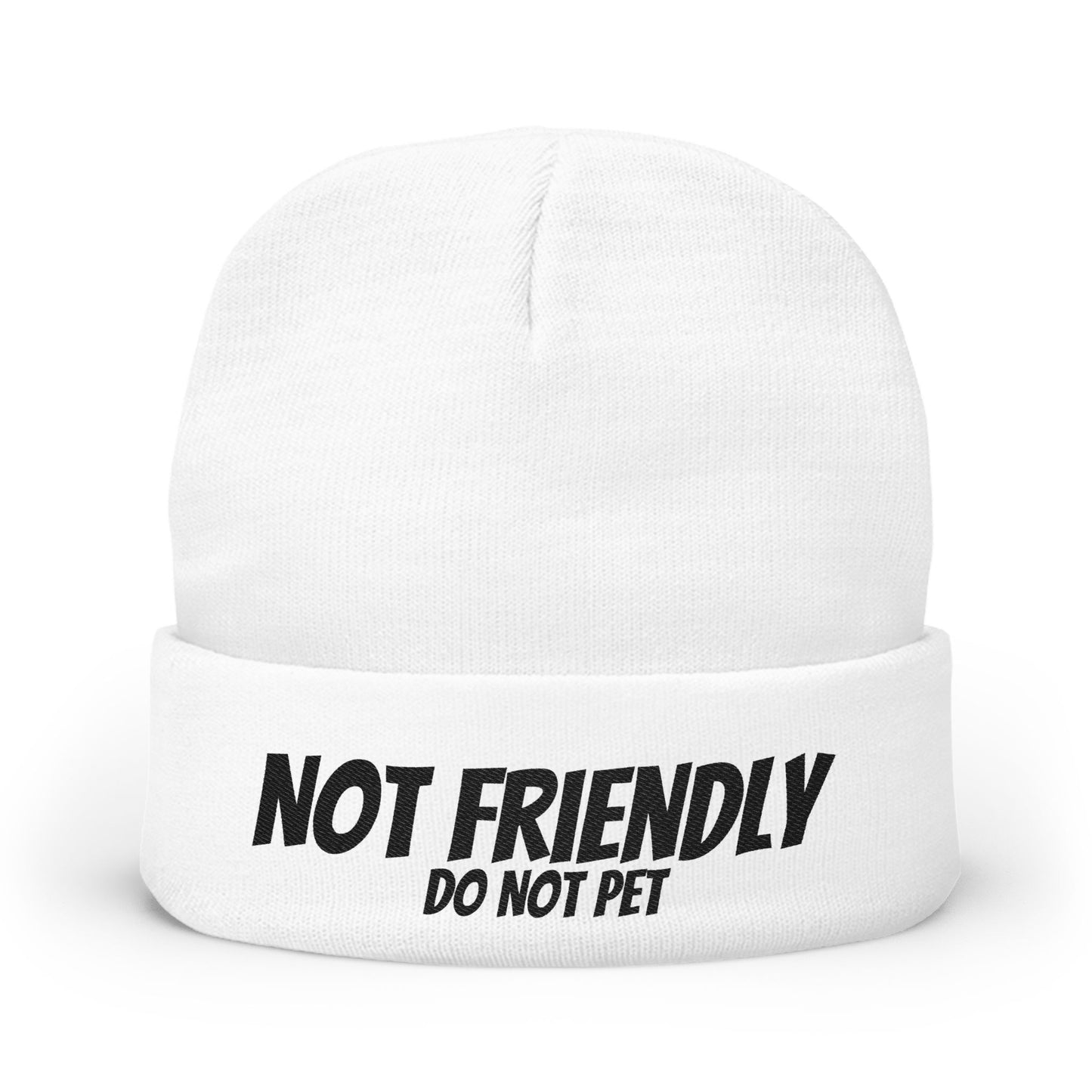 Not Friendly - Knit Beanie (Embroidery)
