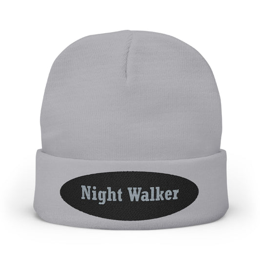 Night Walker Embroidered Knit Beanie