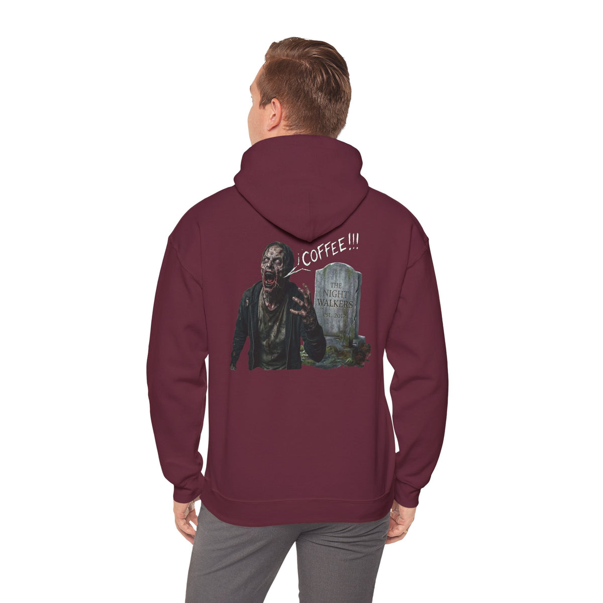 Coffee Zombie Hoodie with Chest Logo