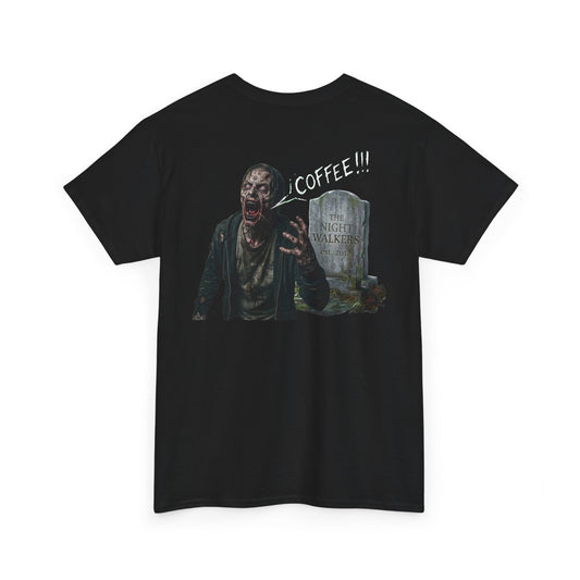 Zombie Coffee Tee with Pocket Logo