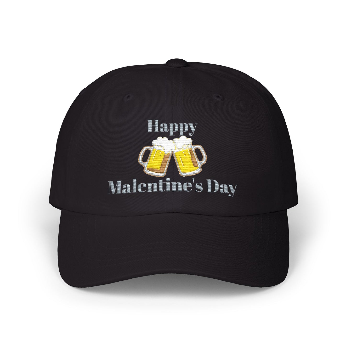 Happy Malentine's Day Beer Cheers Hat (Valentine’s Day Novelty) dark