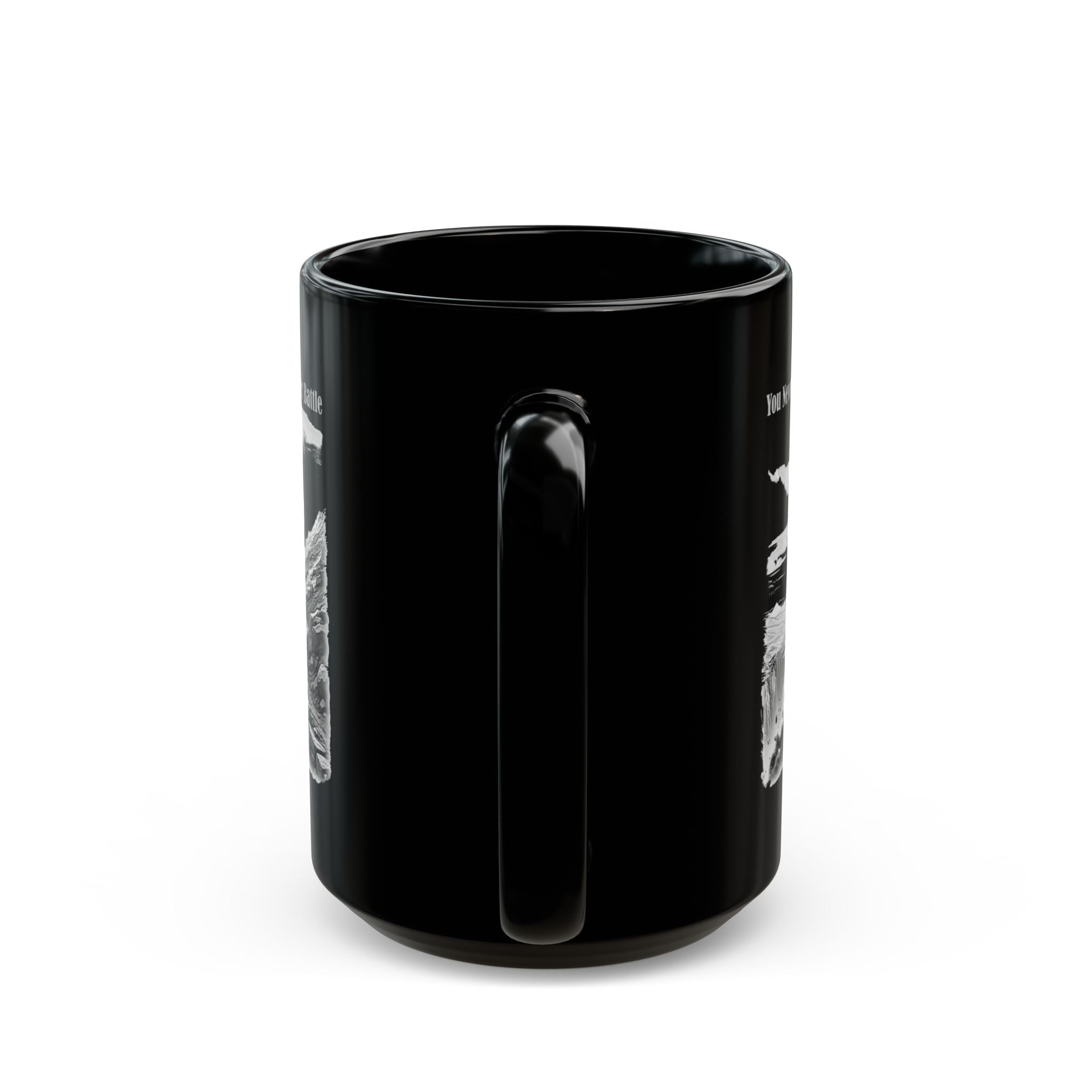 Black Ceramic Mug — 'You Never Know Someone's Inner Battle' Inspirational Mental Health Awareness (11oz/15oz)